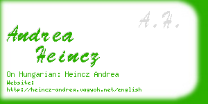 andrea heincz business card